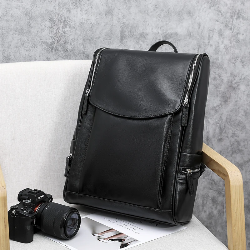 black leather college bags
