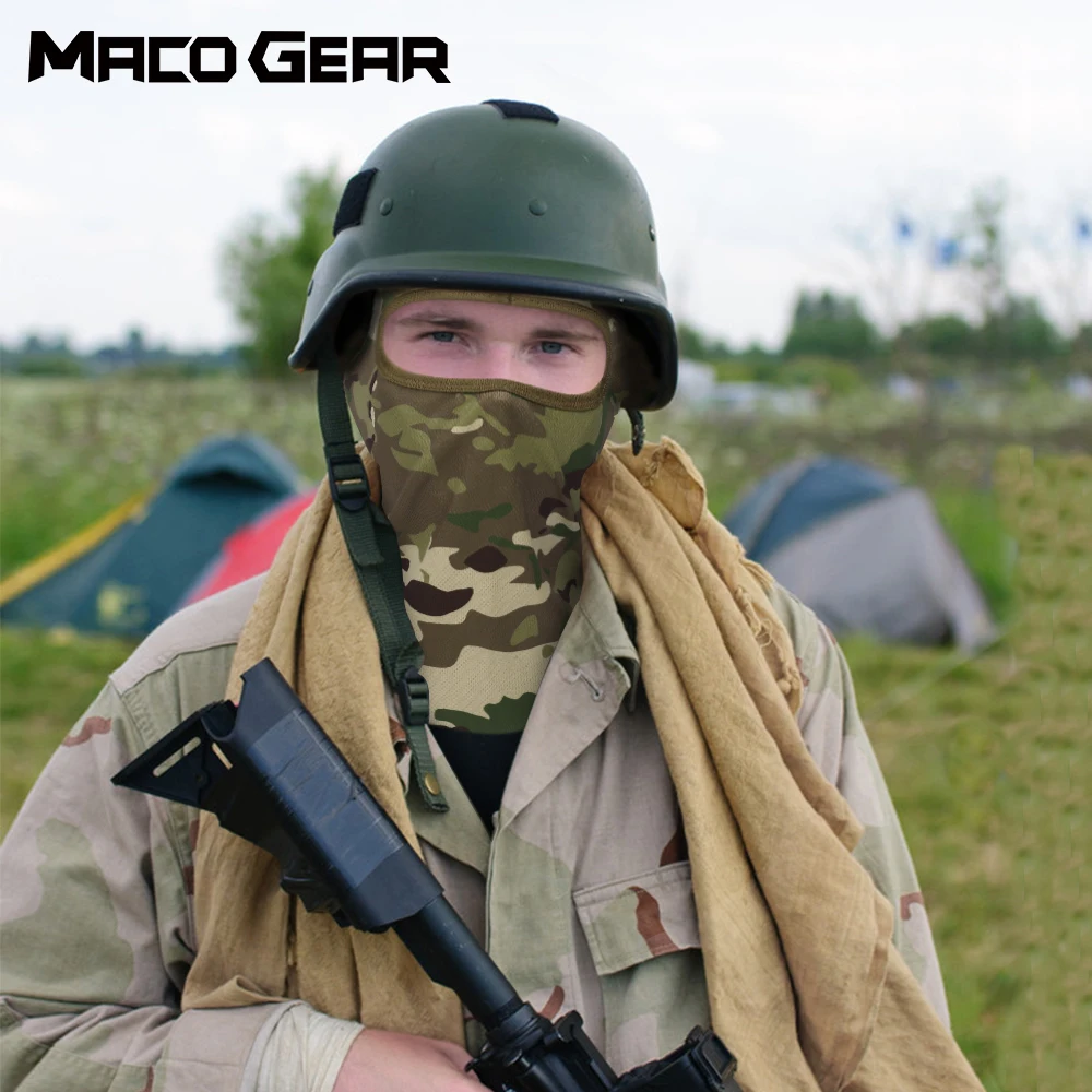 Камуфляжная маска для активного отдыха тактическая флип на все лицо велосипеда