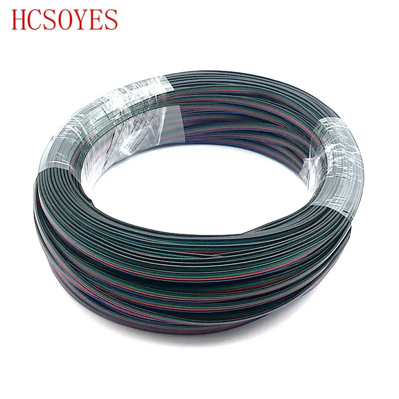 4 контактный удлинитель RGB + черный провод для ws2801/5050 /3528/lpd8806/apa102 smd Светодиодная