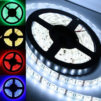

5M 5050 Led Strip DC12V RGB Flexible Tape Led Ribbon Led Strip Light With IR Remote