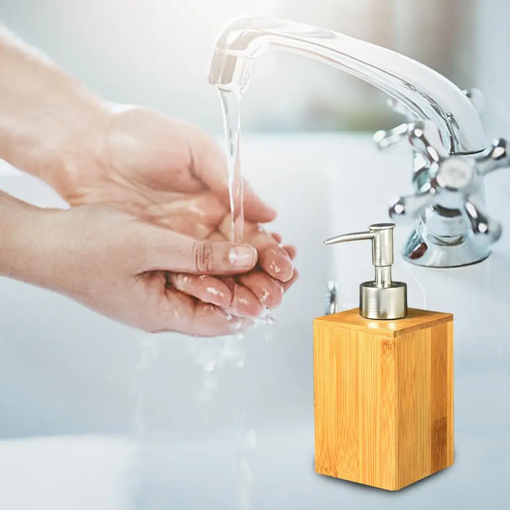 Home Bathroom Liquid Soap Dispenser Hand Sanitizer Bamboo Bottle Restaurant Hotel Lotion Tank Press Shower Gel Hand Soap Bottle Home Bathroom Liquid Soap Dispenser Hand Sanitizer Bamboo Bottle Restaurant Hotel Lotion Tank Press Shower Gel Hand Soap Bottle