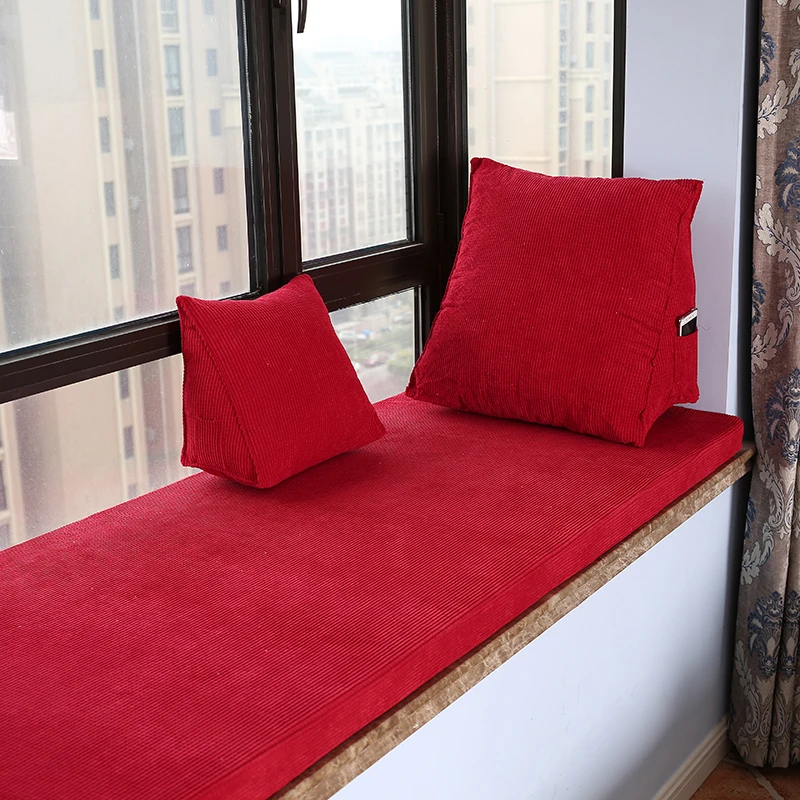 Solid Color Bench Cushion Thick Floor Cushion Removable Tatami Cushion
