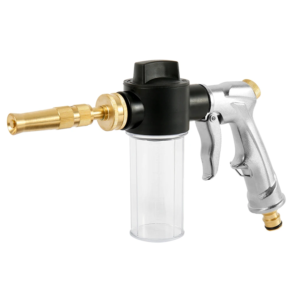 

2019 New Electroplated foam gun high pressure car cleaning gun Household car wash flushing ground Alloy high pressure water gun