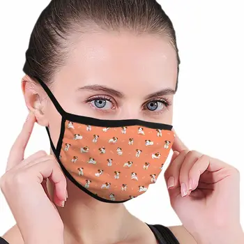 

Cartoon Jack Russell Terrier Mouth Mask Dustproof Mask Keep Warm Black Mask Windproof for Men Women