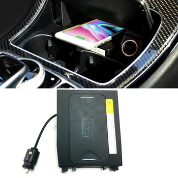 

10w car QI wireless charger for Mercedes Benz W205 C180 C200 AMG C43 C63 GLC C Class 2014 2015 2016 2017 2018 accessories