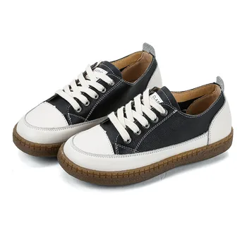 

Women's shoes Autumn Woman Ankle Flat shoes Stunt Female Sneakers Casual Lace-Up Round Toe Ladies Shoes