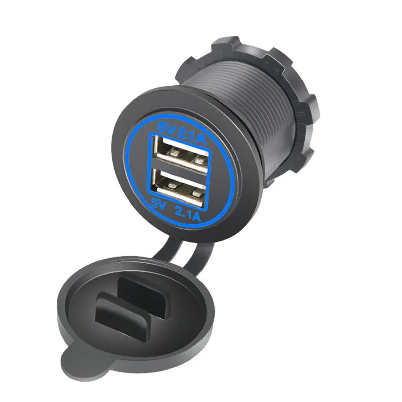 

Двойная аналогичная 5В 2.1A 4.2A USB автомобильная розетка Зарядка светодиодный ная подсветка прикуриватель водонепроницаемые 12 В зарядное устройство аксессуары