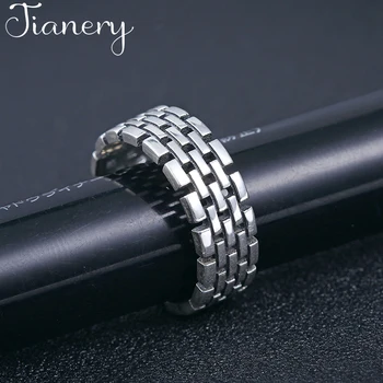 

JIANERY Korean Sweet 925 Sterling Silver Hollow Rings For Women Punk Antique Rings Boho Statement Jewelry Anillos