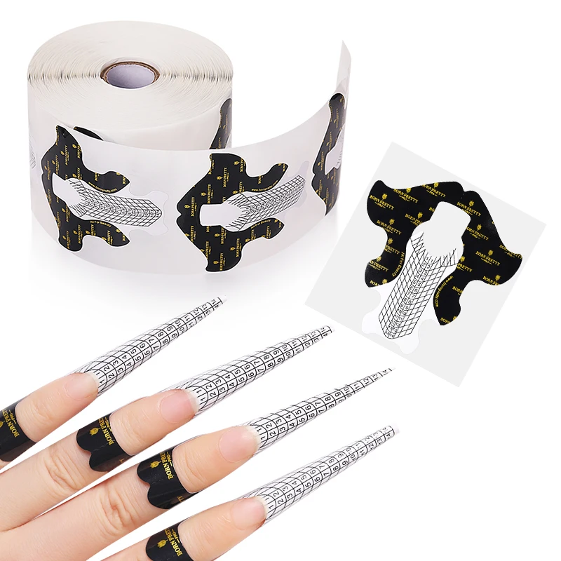 BORN PRETTY Pro 500Pcs Nail Forms Tips For Acrylic UV Gel Polish Extension Form Professional Art Mold Manicure Tools Set | Красота и