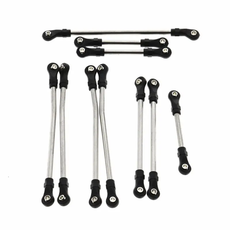 

10Pcs 324mm Wheelbase Metal Link Set Plastic Rod End for 1/10 Trx4 TRX-4 RC Car