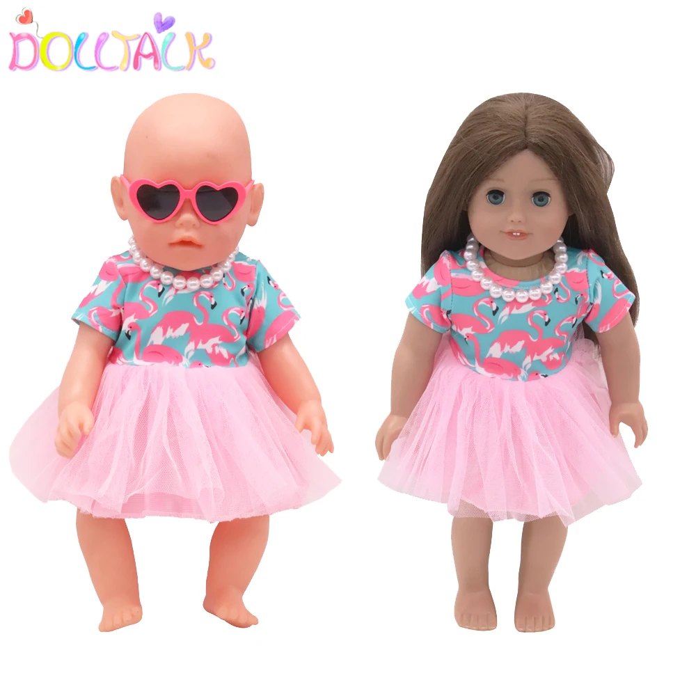 Новое модное платье одежда для американской куклы 43 см 18 дюймов Zapf Bron Baby кукла