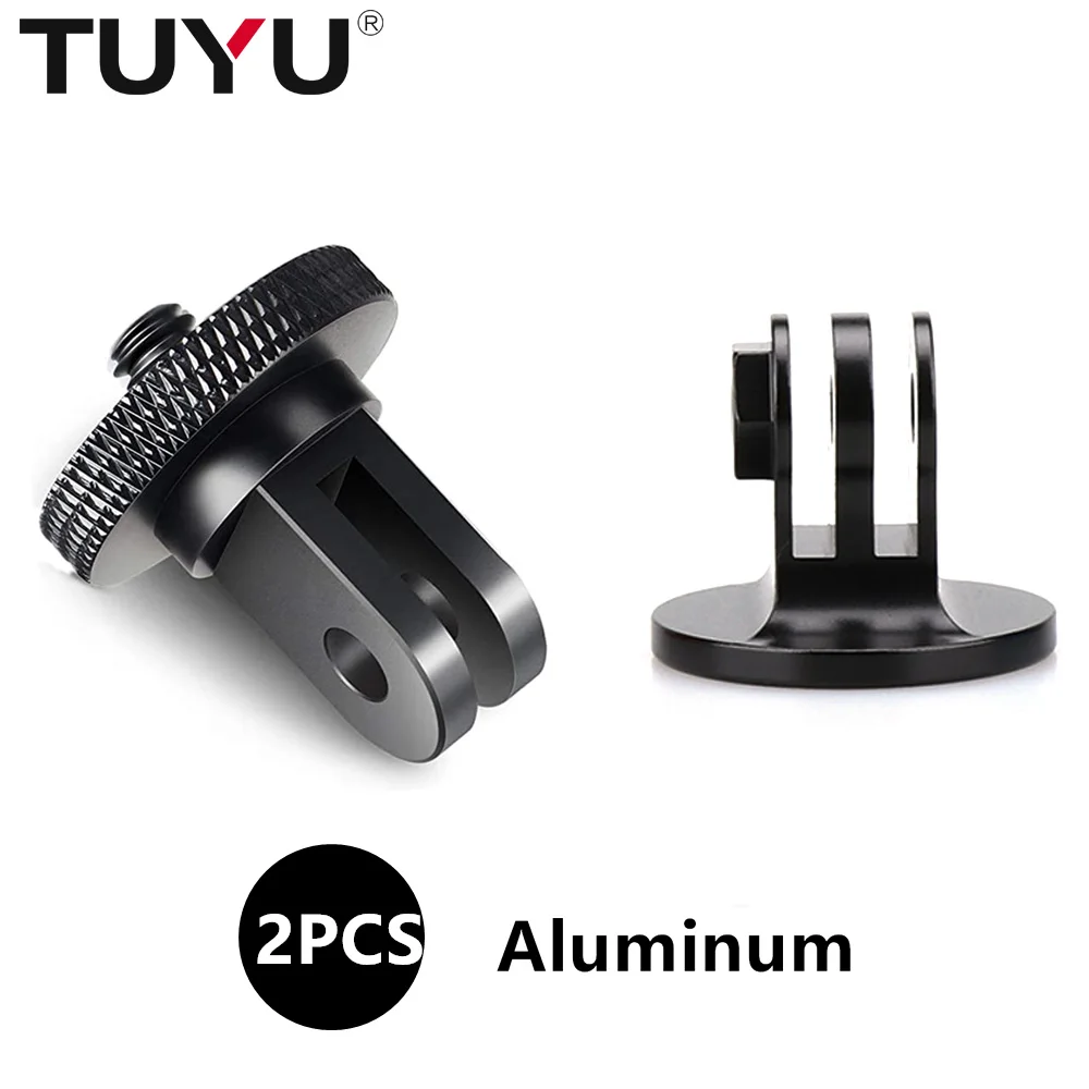 

Aluminum Alloy 1/4 inch Mini Tripod Adapter Mount for GoPro Max Hero 9 8 7 6 5 Insta360 OneR One X2 Yi 4K Eken Go Pro Accessory