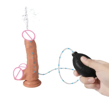24*4.2CM Spray Water Dildo Realistic Penis Simulate Ejaculation with Suction Cup Artificial Dildo Sex Toys for Women Masturbator 6