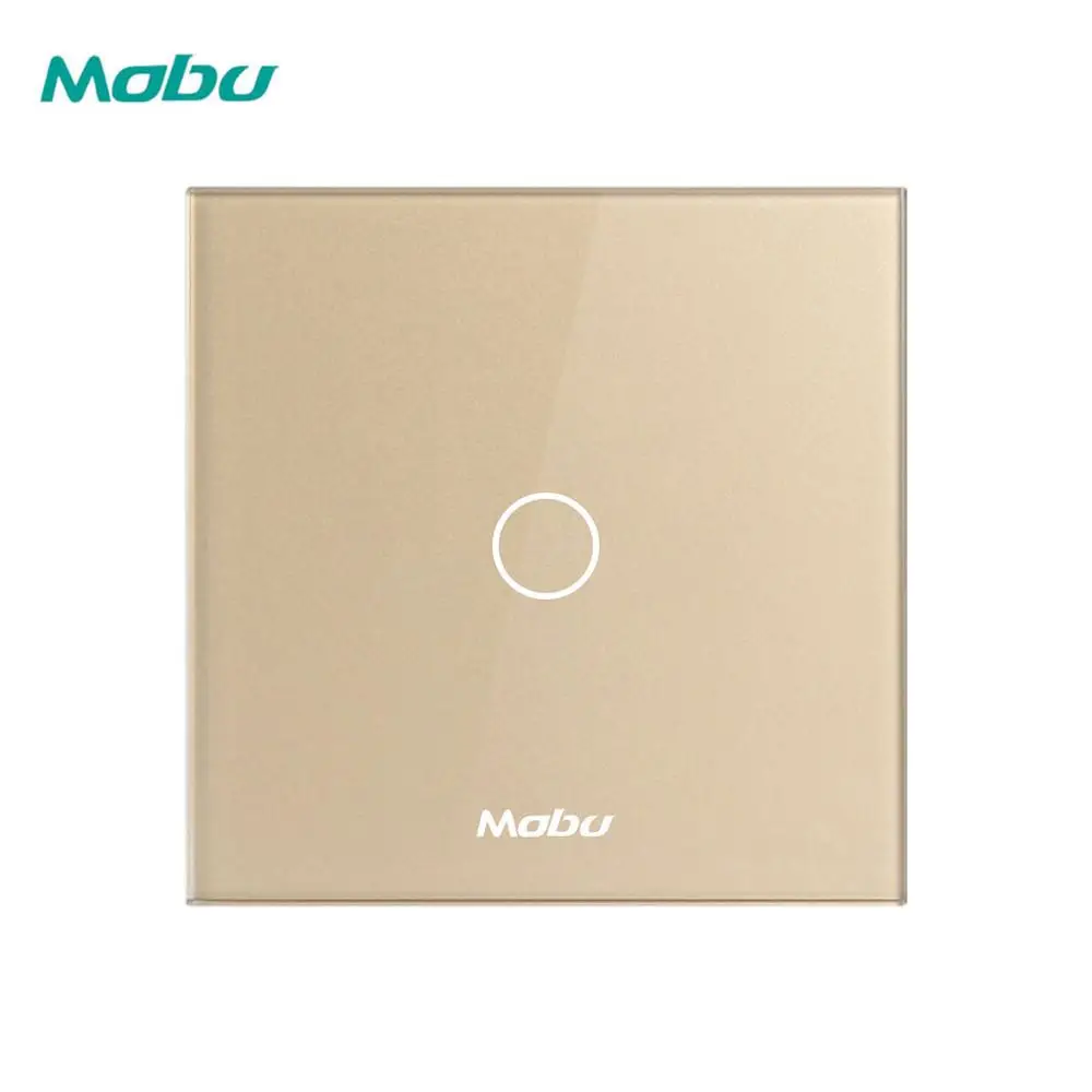 Mobu 1 комплект 1 способ, сенсорная панель из хрустального стекла, светодиодный светильник настенный сенсорный экран переключатель