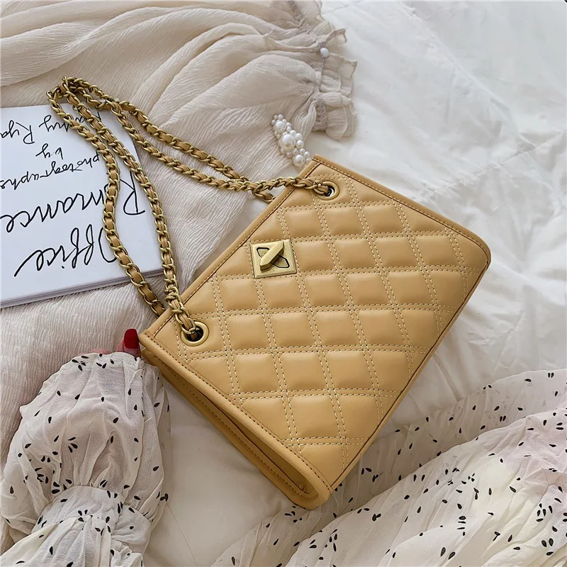 

JIULIN 2019 small fresh retro fashion net red with Lingge small fragrant wind large-capacity messenger bag