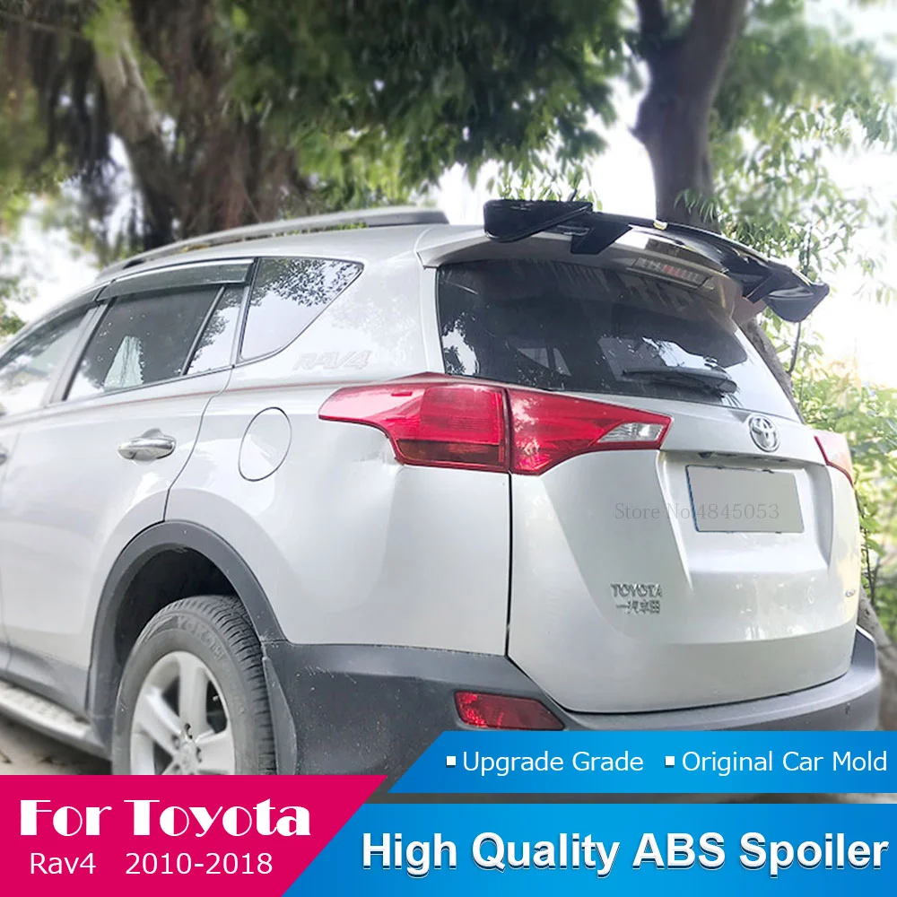 

Fit For Toyota RAV4 RAV 4 Hatchback 2010 to 2018 Black Spoiler ABS Plastic Car Rear Wing Primer Color Rear Spoiler Car Styling