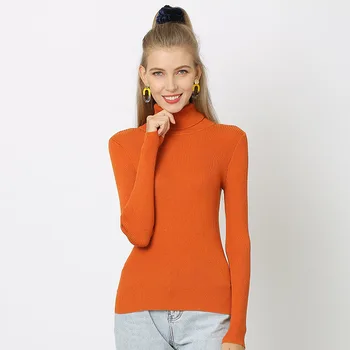 

Oversize Ladies Sweater Female Soft Skinny Winter Sweater Turtleneck Women Bodycon Basic Pullovers Long Sleeve Knitted Sweater