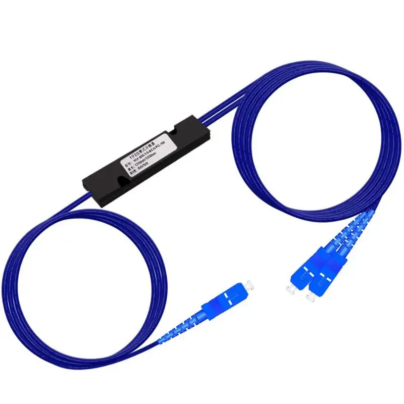 

Armoured Fiber Optic FTTH Splitter FBT Optical Coupler 1x2 SC UPC Singlemode plc optical splitter