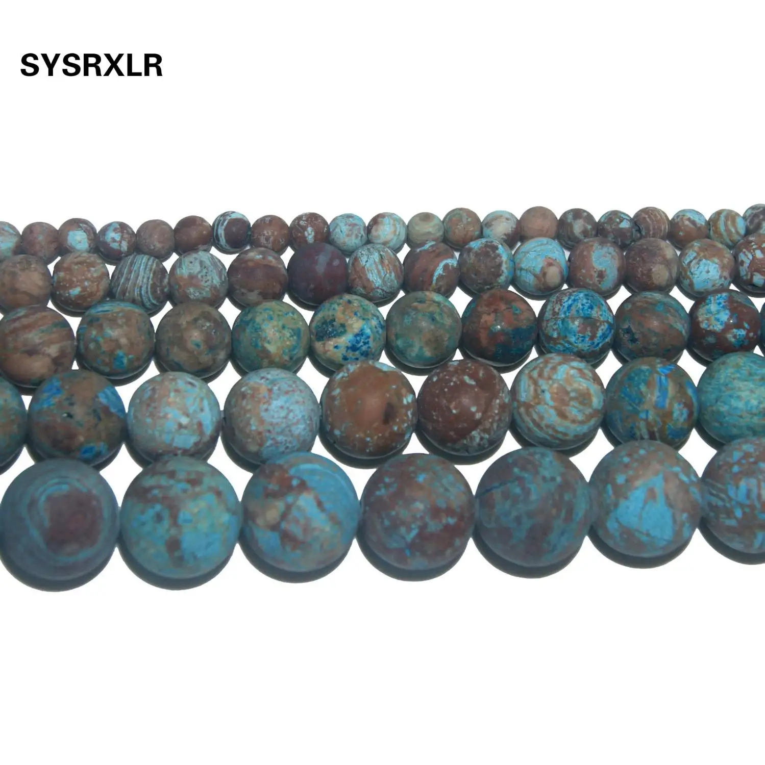 Оптовая продажа бусины из матового полированного натурального камня с синим