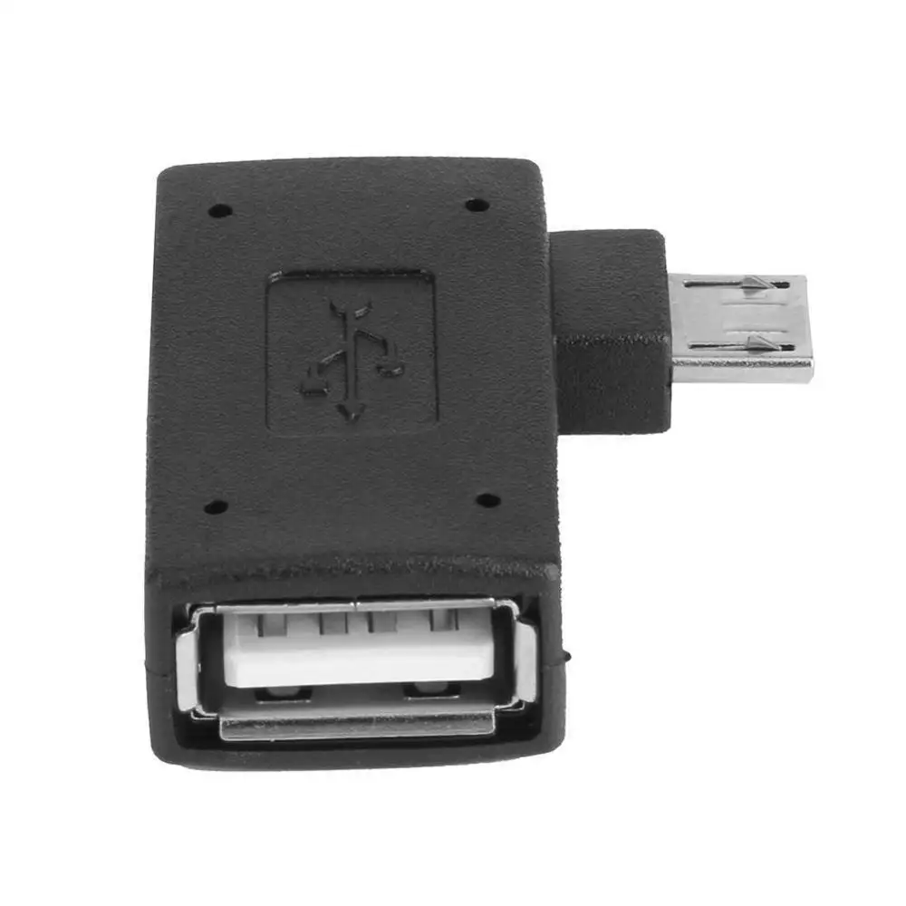 1 шт. Многофункциональный USB 2,0 90 градусов левый/правый угол конвертер OTG адаптер хост микро для телефона/планшета