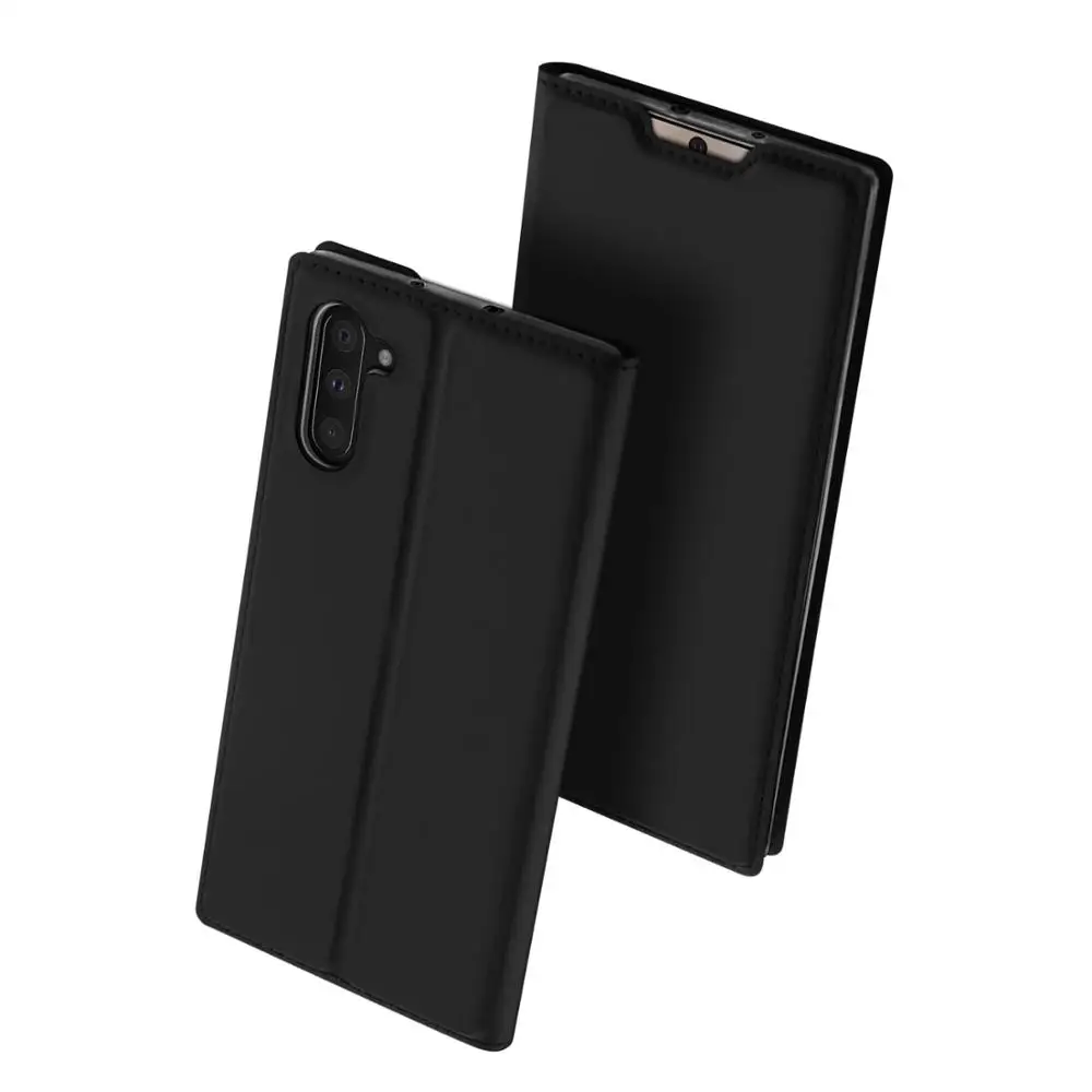 Samsung Galaxy S10 чехол DUX DUCIS кожа флип чехол для Samsung Galaxy S10 Plus Роскошные бумажник чехол для самсунг галакси S10 плюс e S 10 s10e - Цвет: Black