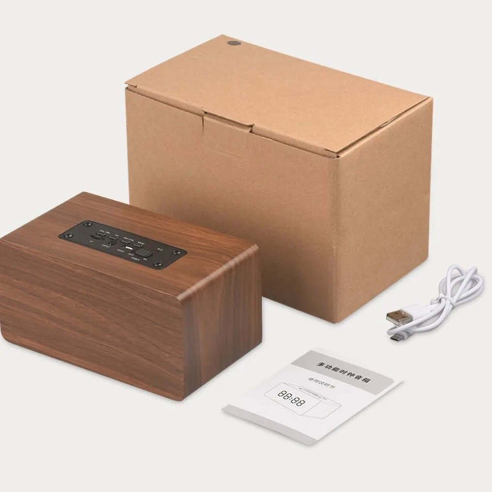 Wireless Bluetooth Speaker soundbar Portable HiFi Shock Bass Wooden Bluetooth soundbar sound bar caixa de som