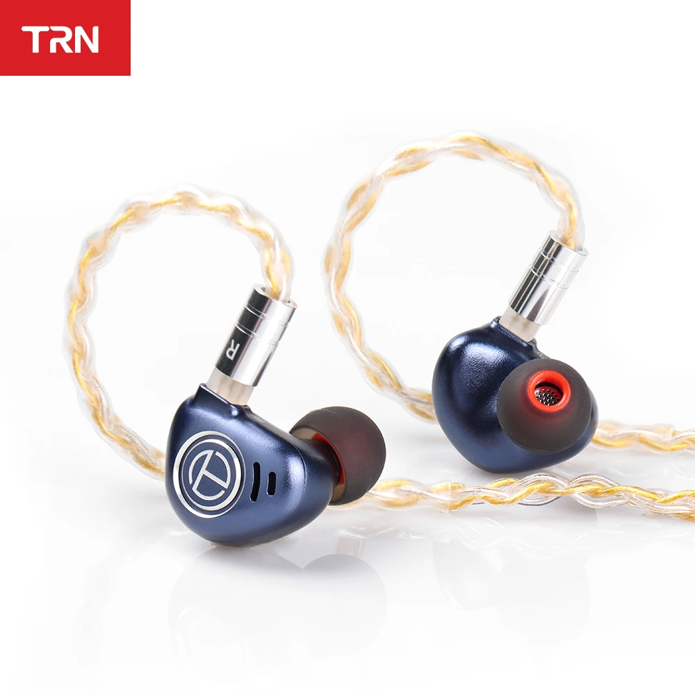 TRN V90 8 Core TC Earphones Cable 4BA +1DD Metal Headset Hybrid HIFI Bass Earbuds Monitor Noise Cancelling TRN VX BT20S PRO