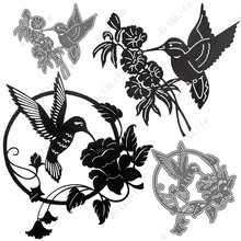 Hot New Metal Cutting Dies Flying Birds And Flowers Stencils for Making Scrapbooking Album Paper Card Decorate Embossing Cut Die
