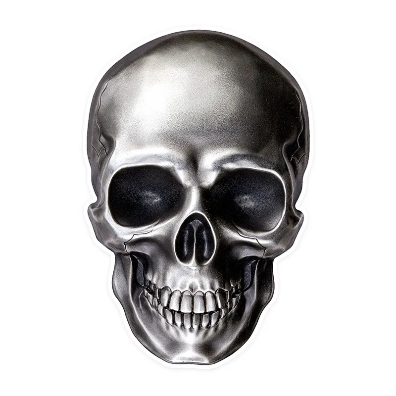 

Personality Bright skull Car Stickers Accessories Motorcycle Cover Scratches Waterproof PVC 14cm *10cm