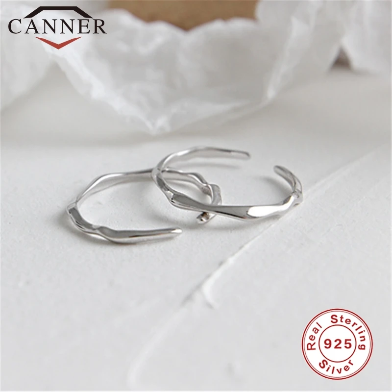 style 1 silver 925 пробы Серебряное Открытое кольцо для женщин INS, холодное и Крутое минималистичное кольцо на палец для лица, свадебное регулируемое тонкое кольцо - Цвет основного камня: style 1 silver
