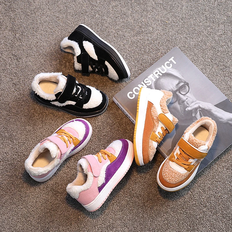 

Children Shoes Boys Sneakers 2020 New Spring Winter Girls Shoes Kids Wide Sport Running Leather Plush Sneakers Casual Shoe Girl