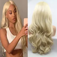 Bombshell медовый блонд синтетический 13*3 дюймов парик на кружеве бесклеевой слоистый натуральный волнистый жаропрочные волокна волос для женщин парики