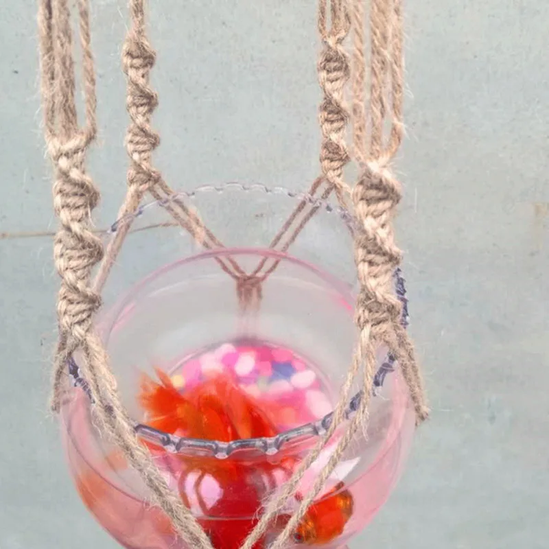 Подвесная корзина цветочный горшок держатель для растений подвеска из макраме