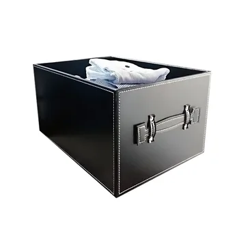 

Leather Wardrobe Storage Box Receiving Box Customized Drawer Cloakroom Wooden Box Clothes Receiving Box Large Finishing Box