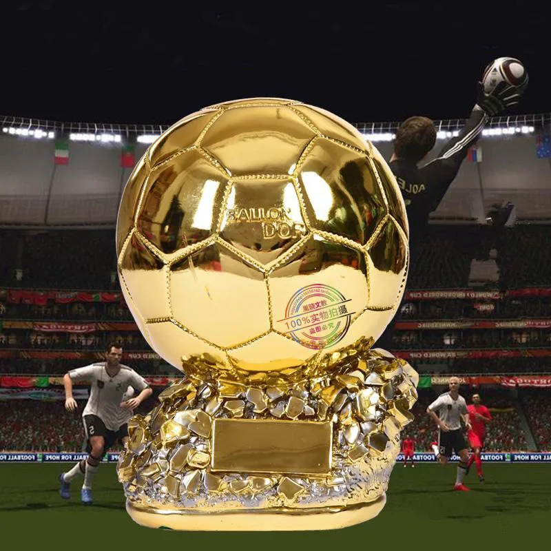 21cm Football Golden Ball Trophy Competition Champion Resin Player Souvenir Replica Handicraft Home Decoration Collection | Дом и сад