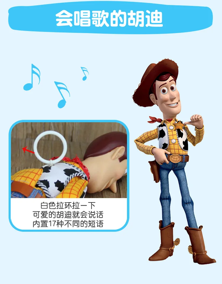 16 ''disney Pixar Toy Story 4 говорящая Вуди Джесси Базз Лайтер Бо Пип кукла Фигурки Коллекционная модель игрушки для детей