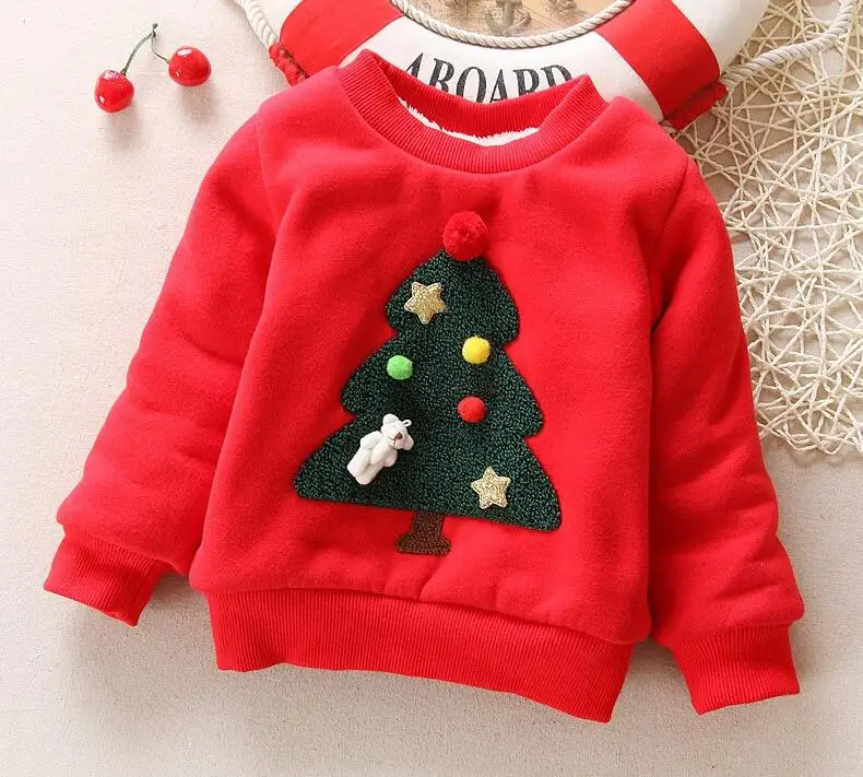 Детские Рождественские свитера; теплая одежда для маленьких мальчиков; плотная теплая верхняя одежда для рождественской вечеринки; одежда для маленьких мальчиков - Цвет: Розовый