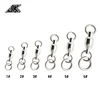 JK 50-200LB Heavy Duty Ball Bearing Barrel Fishing Rolling Swivel Stainless Steel Connector Solid Ring ► Photo 3/6