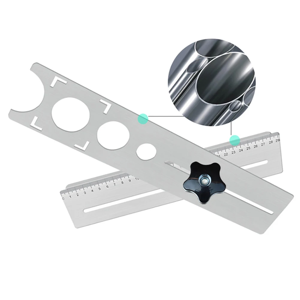 

Durable Measuring Accurate Stainless Steel DIY Portable Ceramic Tile Hole Jig Punch Locator Universal Drill Guide