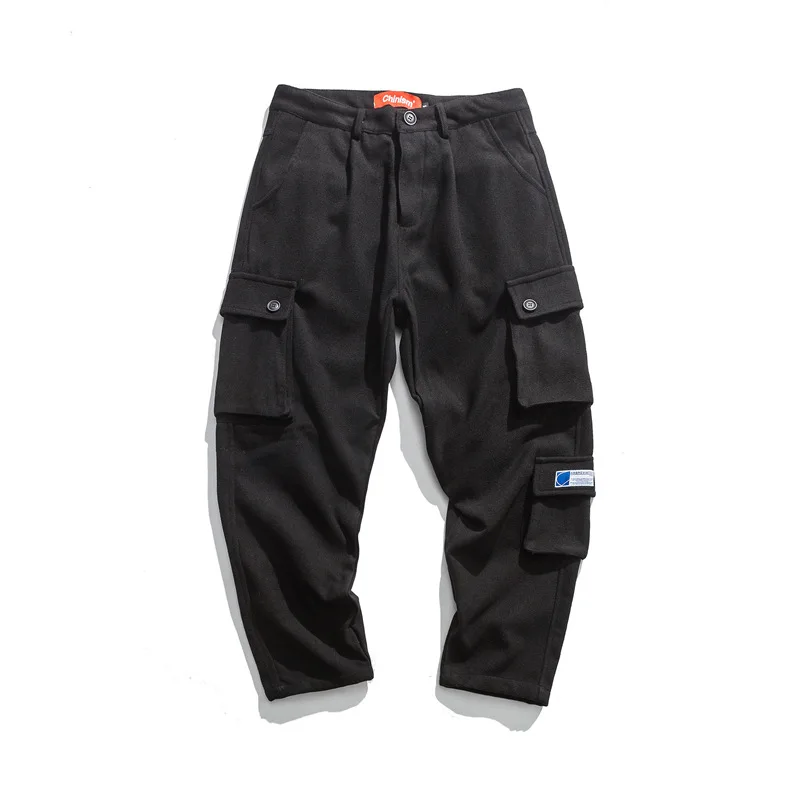 

Vertical Ze Produced Origional Autumn And Winter Woolen Bib Overall Men'S Wear Japanese-style Loose Casual Pants Fashion Man Spo