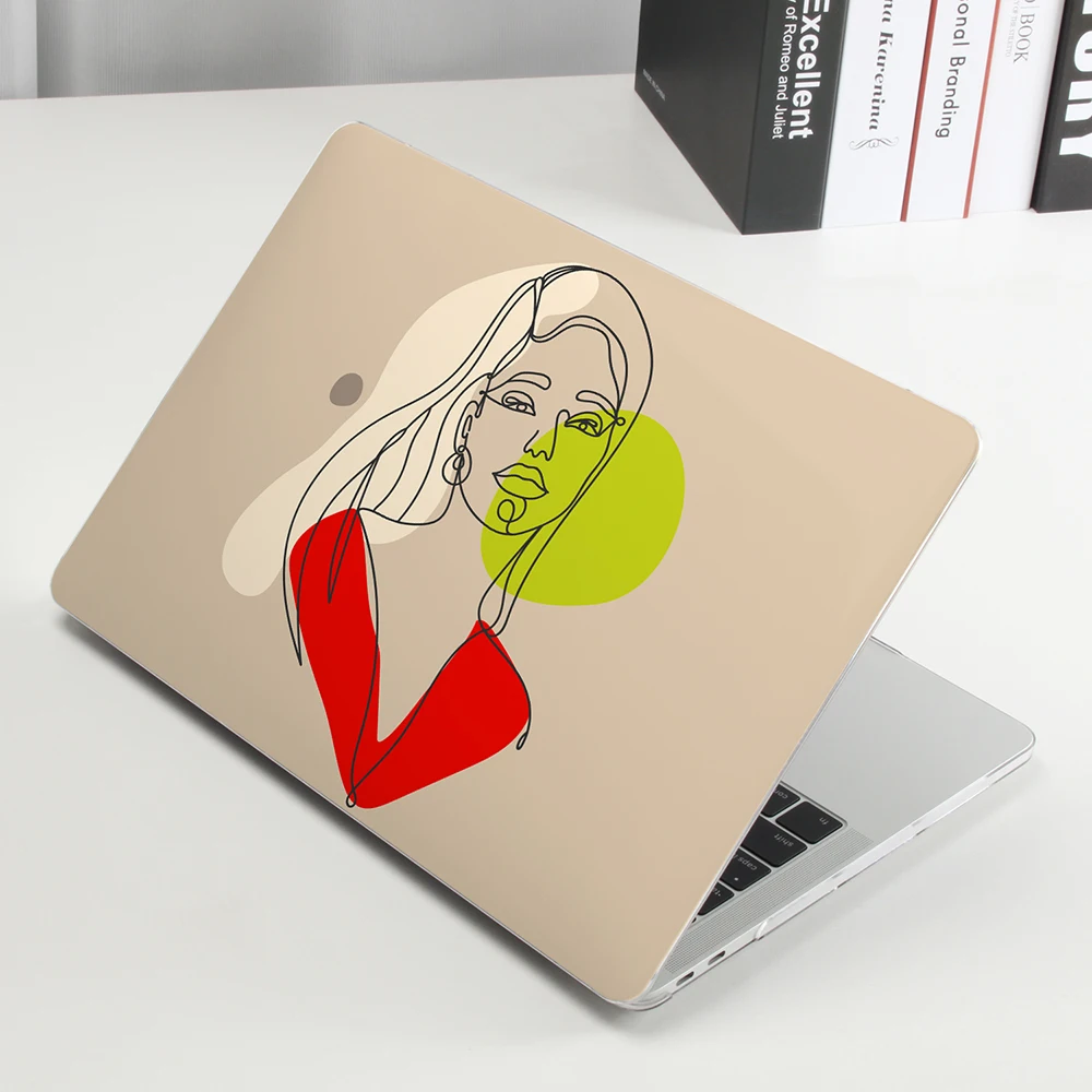3D Printing Abstract Lines Woman Case For Macbook Air 13 A2337 A2179 A2338 2020 M1 Chip Pro 12 11 15 A2289 Mac book Pro 16 A2141