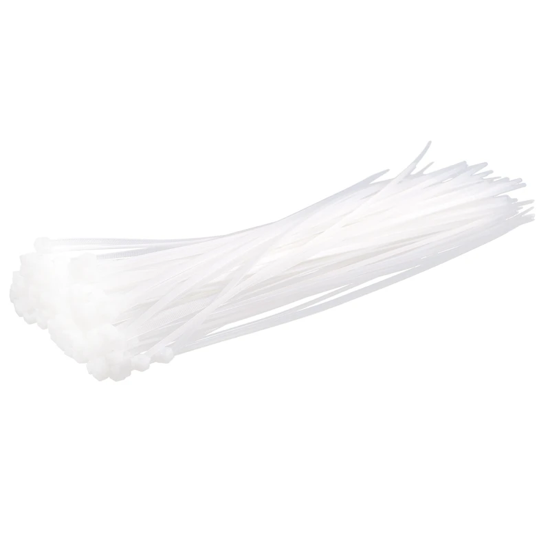 100x Strong Quality Natural Cable Ties 300Mm x 3.6Mm-Heavy Duty Heat& Cold Resistant Zip Ties
