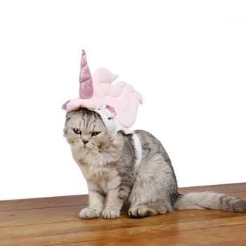 

Creative Short Plush Cartoon Unicorn Style Pet Cat Dog Costume Cosplay Perform Cloth Cloak Birthday Party Gift Pet Supplies