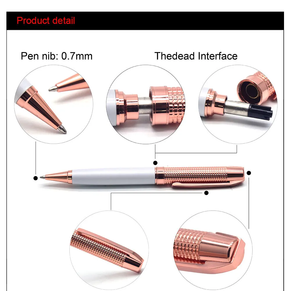 CCCAGYA C032 Новое поступление Розовое золото Цвет вращающаяся медная Шариковая ручка Высокое качество подарочная ручка в деловом стиле офисные и школьные принадлежности