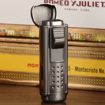 

GALINER Torch Cigar Lighter Windproof Jet Butane Refilling Lighter Pocket Cigarette Lighter Gas Fire Starter Gadgets