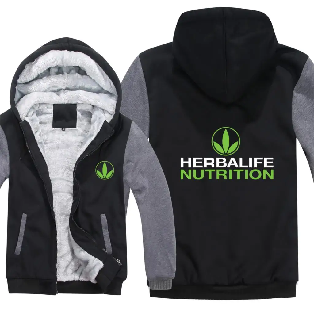 Добавки herbalife толстовки куртка Зимний пуловер Мужское пальто шерстяная подкладка флис добавки herbalife 24 толстовки