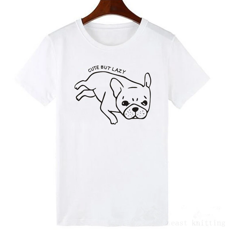 Fashion french bulldog print t shirt women casual t-shirt for girls summer short sleeve tshirt tops tshirt female