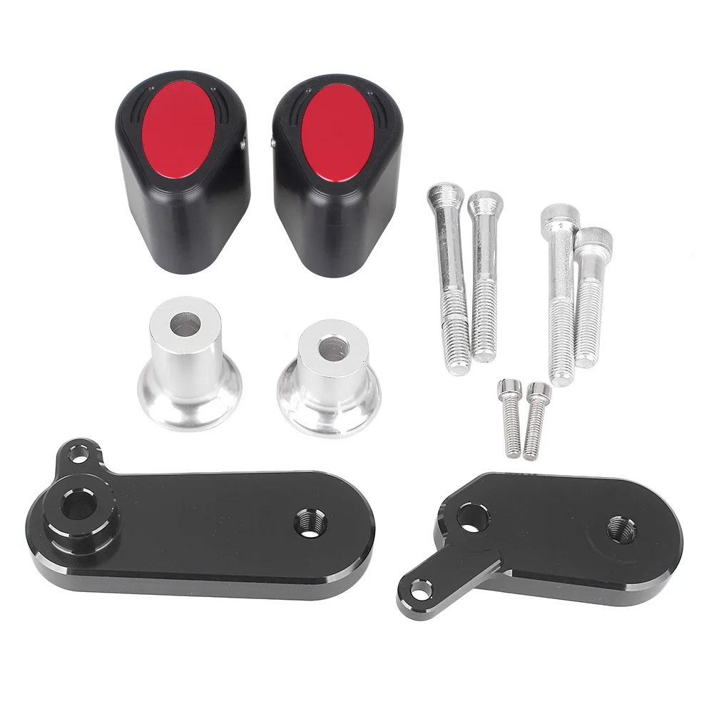 CNC мотоциклетная рама ползунок Краш Pad протектор для Kawasaki Ninja ZX6R 2009-2011 алюминиевый сплав и АБС пластик - Цвет: Красный