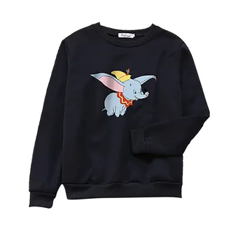 

Autumn Winter Round Neck Pullover Elephant Elephant Pattern Long-sleeved Clothes Women
