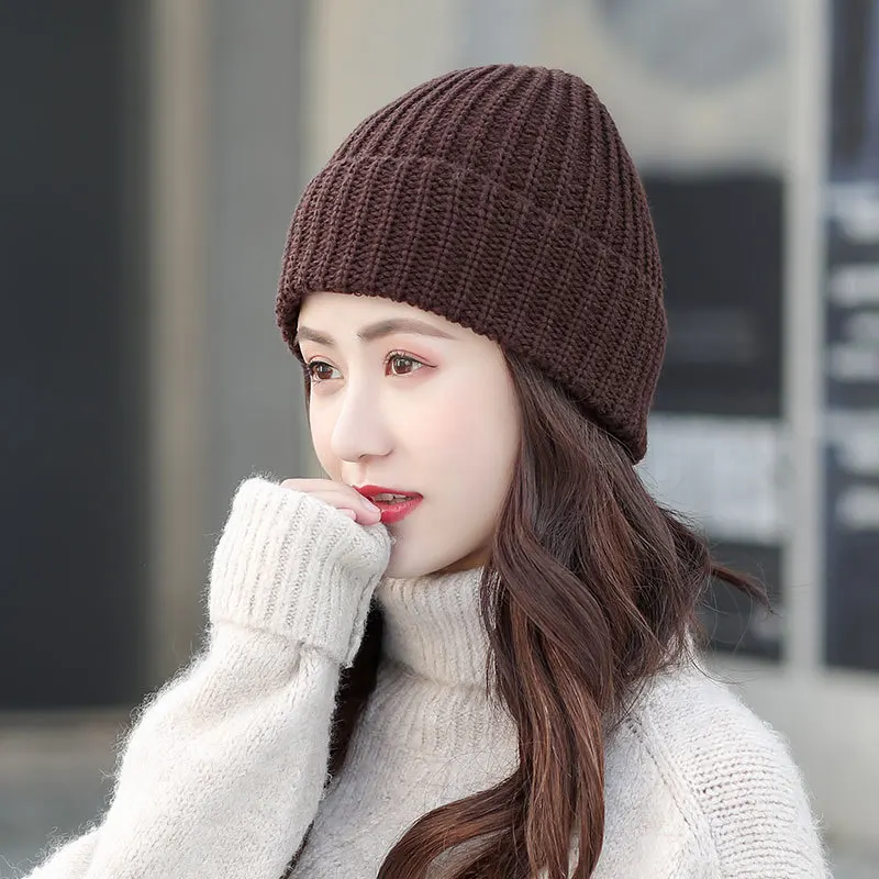 COKK Winter Beanies Hat Women New Knitted Solid Skullies Beanie Men Casual Bonnet Caps Gorras Thick Warm Gorros Solid Hat Female